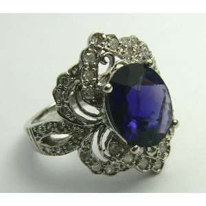  Vintage Inspired Iolite & Diamond Ring 1.91cts Everything 