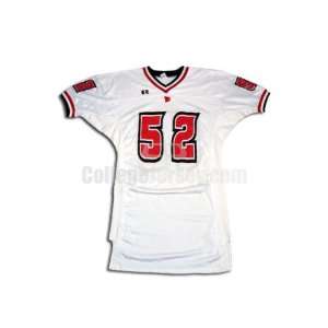 White No. 52 Game Used Louisiana Lafayette Russell Football Jersey 