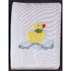 White Moire Album with Yellow Duck