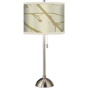   Calligraphy Tree Birch Brushed Steel Table Lamp