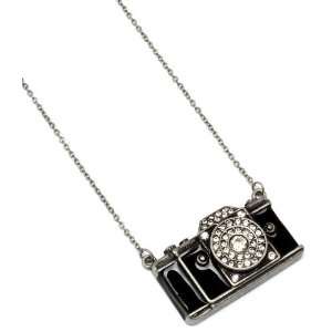  Camera Charm with Crystals Bling Lens Necklace Love 