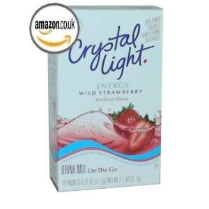 Crystal Light On The Go Energy Wild Strawberry Drink Mix, 10 ct