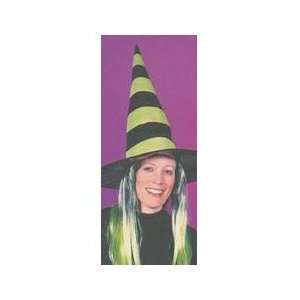  Witch Hat W Hr Child Green Strp Accessory Toys & Games