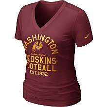 Nike Washington Redskins Womens Team Established T Shirt   NFLShop 