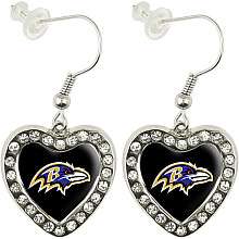 Touch by Alyssa Milano Baltimore Ravens Sterling Silver Crystal Heart 
