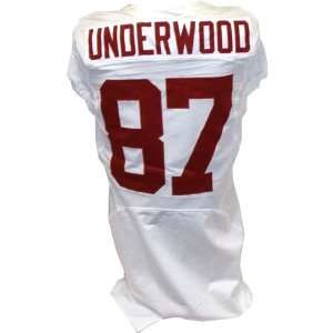 Underwood #87 Alabama 2009 2010 Game Used White Football Jersey (46L 