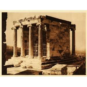 1926 Temple Athena Nike Athens Zeus Goddess Acropolis   Original 