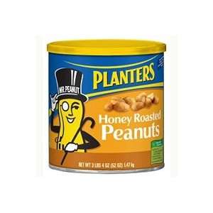 Planters Honey Roasted Peanuts   52oz Can  Grocery 