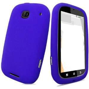 iNcido Brand Motorola Bravo MB520 Cell Phone Dark Blue Silicon Skin 