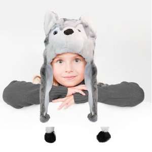  Wolf Animal Winter Hat Toys & Games