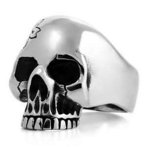   Steel Skull Gothic Rings Band Hand Made Size 8 Justeel Jewelry