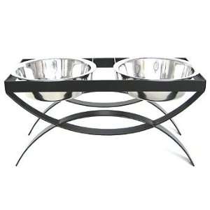  Double SeeSaw Elevated Pet Diner   Med 17L x 8W x 7H 