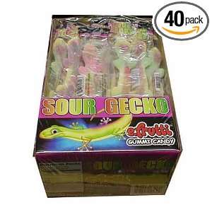 Frutti Gummi Candy Sour Geckos, .775 Ounce (Pack of 40)