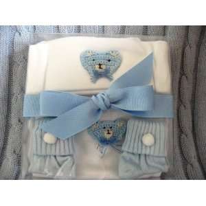  New Baby Gift Set Onsies, Cap, Socks Light Blue: Baby