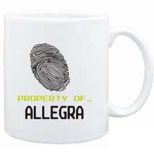  Mug White  Property of _ Allegra   Fingerprint  Female 