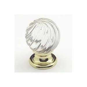  Cabinet Knob, Europa, Clear Crystal & Swirl Gold: Home 