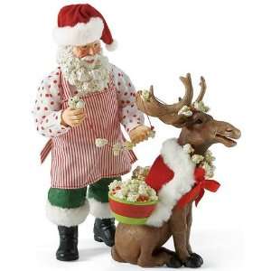   Dreams *Popcorn* Santa Strings Popcorn & Cranberries on Moose Antlers