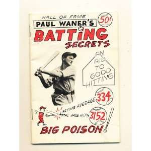  Paul Waner Batting Secrets Pocket Guide To Hitting HOF 