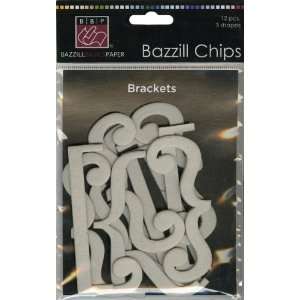  Bazzill Decorative Chips 12/Pkg Brackets   624651 Patio 