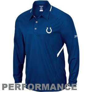   Indianapolis Colts Royal Blue Horizon Long Sleeve Performance Polo