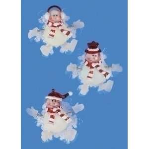   Icy Crystal LED Lighted Snowman Window Decorations: Home & Kitchen
