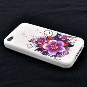   Flower Soft Flex Gel Case / Skin / Cover for AT&T Apple iPhone 4 / 4G
