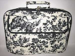 BLACK / WH COUNTRYSIDE 17 INCH LAPTOP CASE BAG W/STRAP  