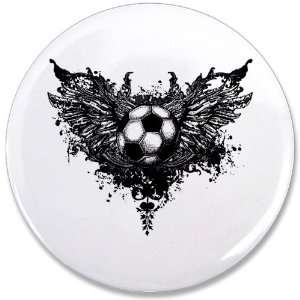 Button Soccer Ball With Angel Wings