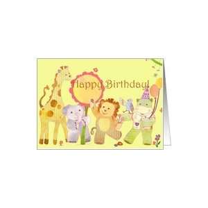    Baby Animals Birthday Card for Children Card Toys & Games