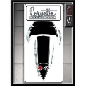  Corvette Sting Ray Sign Banner: Home & Kitchen