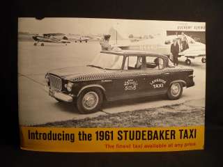 Introducing 1961 Studebaker Taxi Cab South Bend Indiana Automotive 