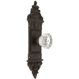 Solid Brass European Style Door Set with Fluted Crystal Knobs Privacy 