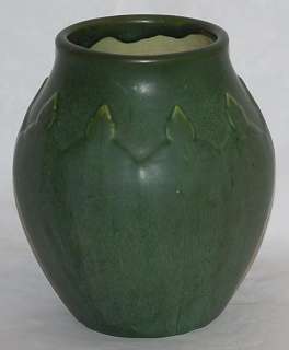 Hampshire Pottery Matte Green Vase  