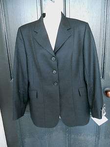 NEW GRAND PRIX $300 Black Wool Dressage Show Jacket Hunt Coat Ladies 
