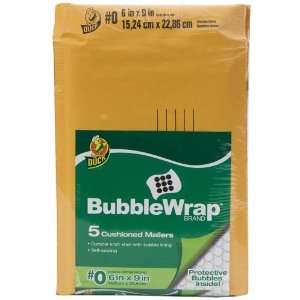  Duck Brand Bubble Wrap Cushioned Kraft Mailers, Lined Number 