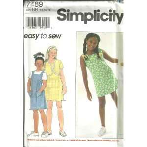  Dress Or Jumper And Jacket (Simplicity Sewing Pattern 7489, Size: 12 