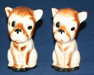 Vintage Pair Bulldog Bonzo Dog Figurines Pair Pottery  
