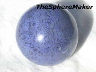   75 BLUE DUMORTIERITE SPHERE POLISHED DECORATIVE STONE BALL PERU 70 mm
