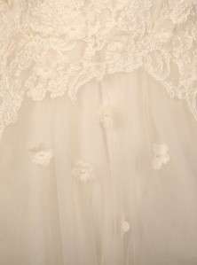   Barge 587 Alencon Lace Strapless Ivory Couture Bridal Gown NEW  