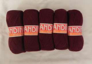 Blend Alpaca Knitting Yarn Wool 5 Skeins 500g Burgundy  