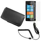 Black belt clip pouch case +Car Charger +Screen for Samsung i677 Focus 