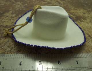   American Paiute Doll Mini Cowboy Girl Decorative Beaded Hat  