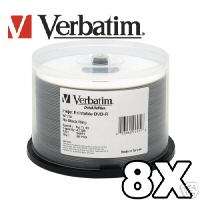50 Verbatim 94971 8x DVD R White Inkjet Printable Disk  