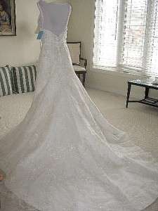 BNWT NEW Casablanca 1854 Lacy Wedding Dress Bridal Gown size 8 Allover 