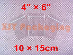 100 Poly Ziplock Reclosable Zipper Bags 4 x 6_10x15cm  