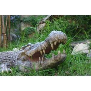 RIESEN Krokodil   ca. 77 cm   Deko für Garten, Terrasse oder Wohnung 