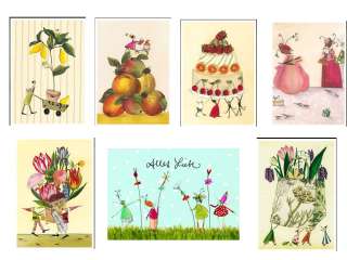 Postkarten Silke Leffler Frühlingsblüten Alles Gute Früchte Blumen 