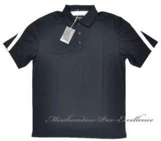 New Mens NIKE Golf Dri Fit STAY COOL logo Polo Shirt Black White Size 