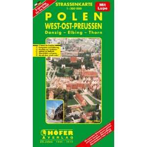 Höfer Straßenkarten, Polen, West Ost Preußen Danzig, Elbing, Thorn 