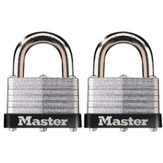 Master Lock1 1/2 Laminated Steel Body Warded Padlock w/ 1 shackle (2 